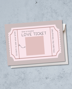 Raus Hverdag - Love Ticket Skrapekort