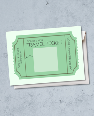 Raus Hverdag - Travel Ticket Skrapekort