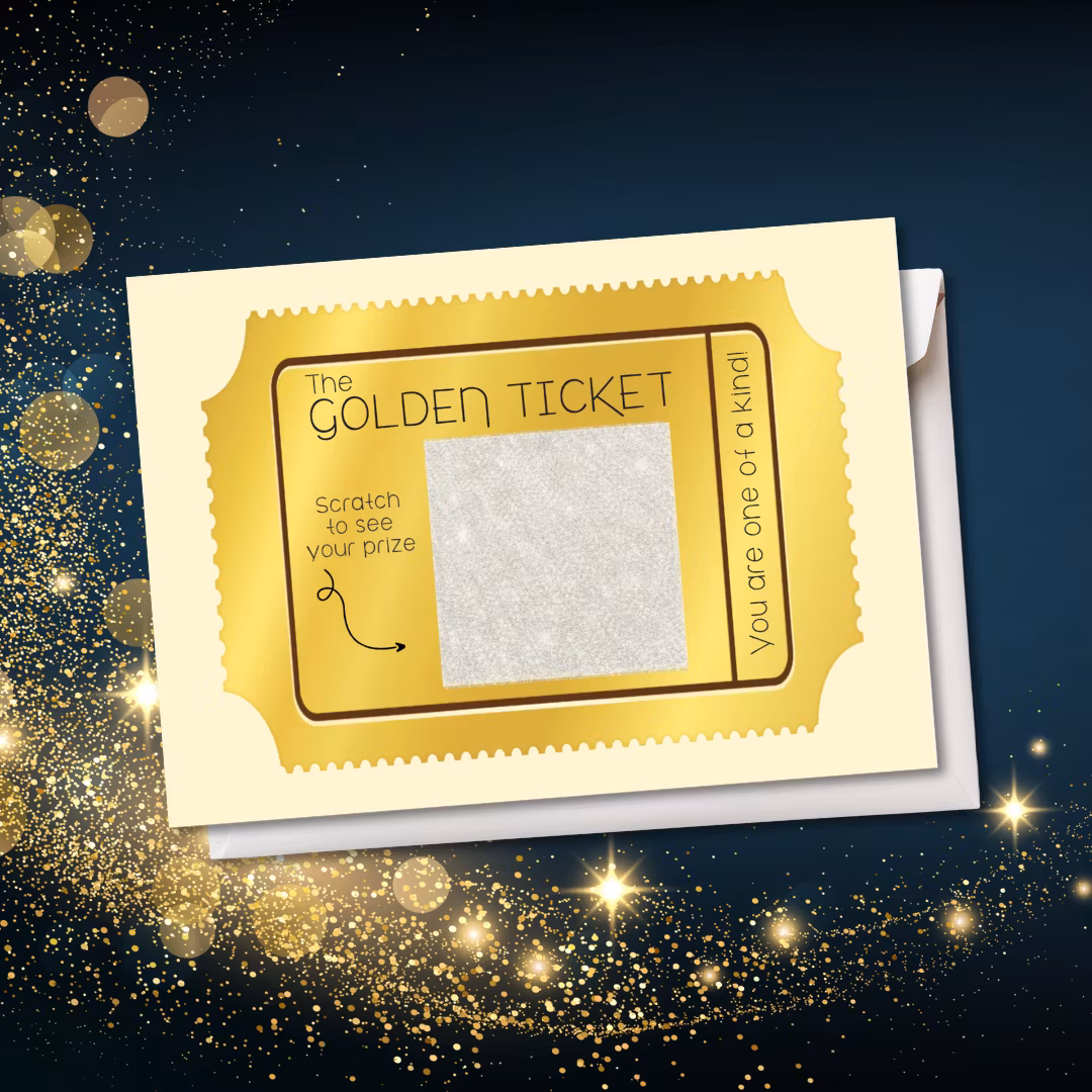 Raus Hverdag - Golden Ticket Skrapekort