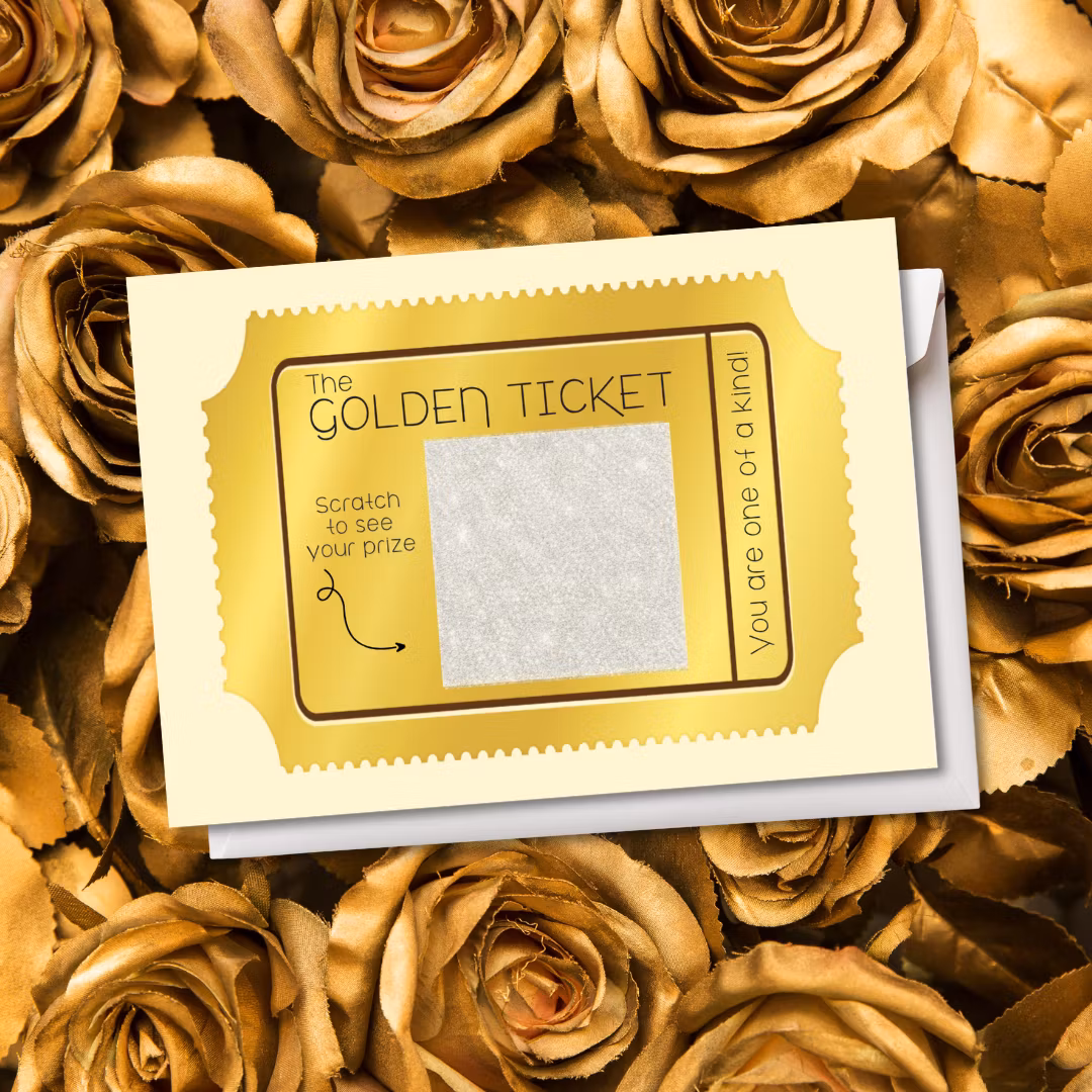 Raus Hverdag - Golden Ticket Skrapekort