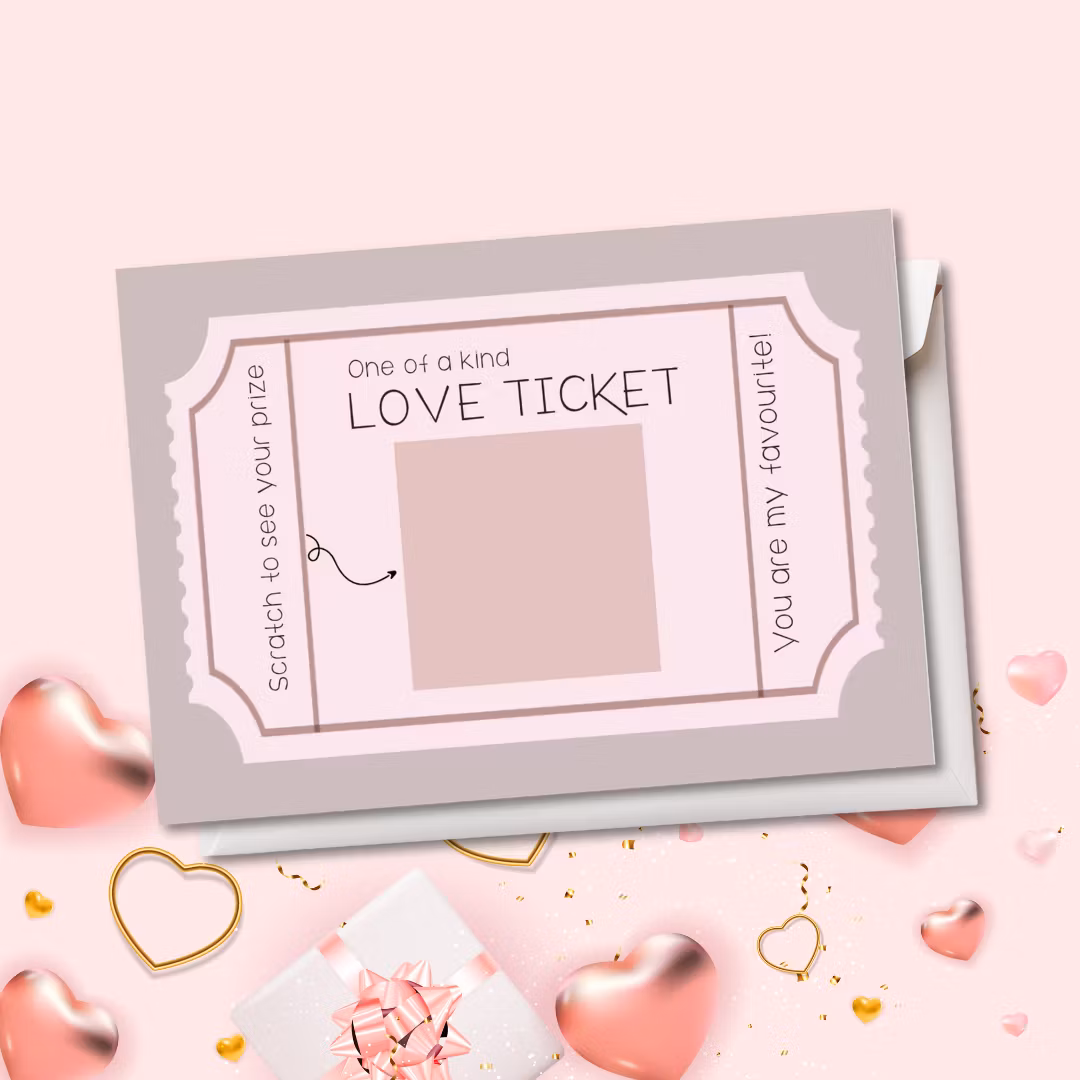 Raus Hverdag - Love Ticket Skrapekort