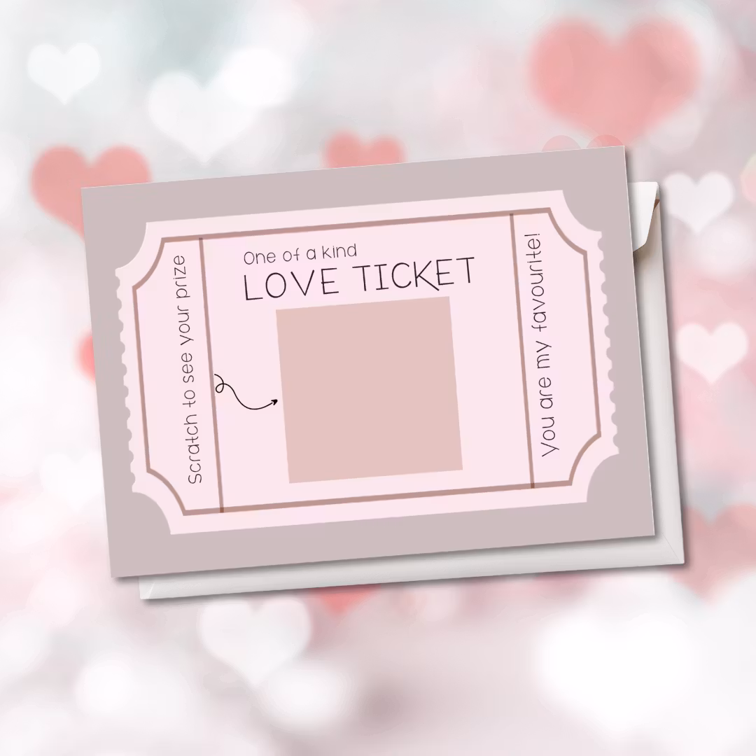 Raus Hverdag - Love Ticket Skrapekort