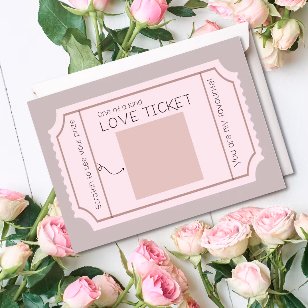Raus Hverdag - Love Ticket Skrapekort