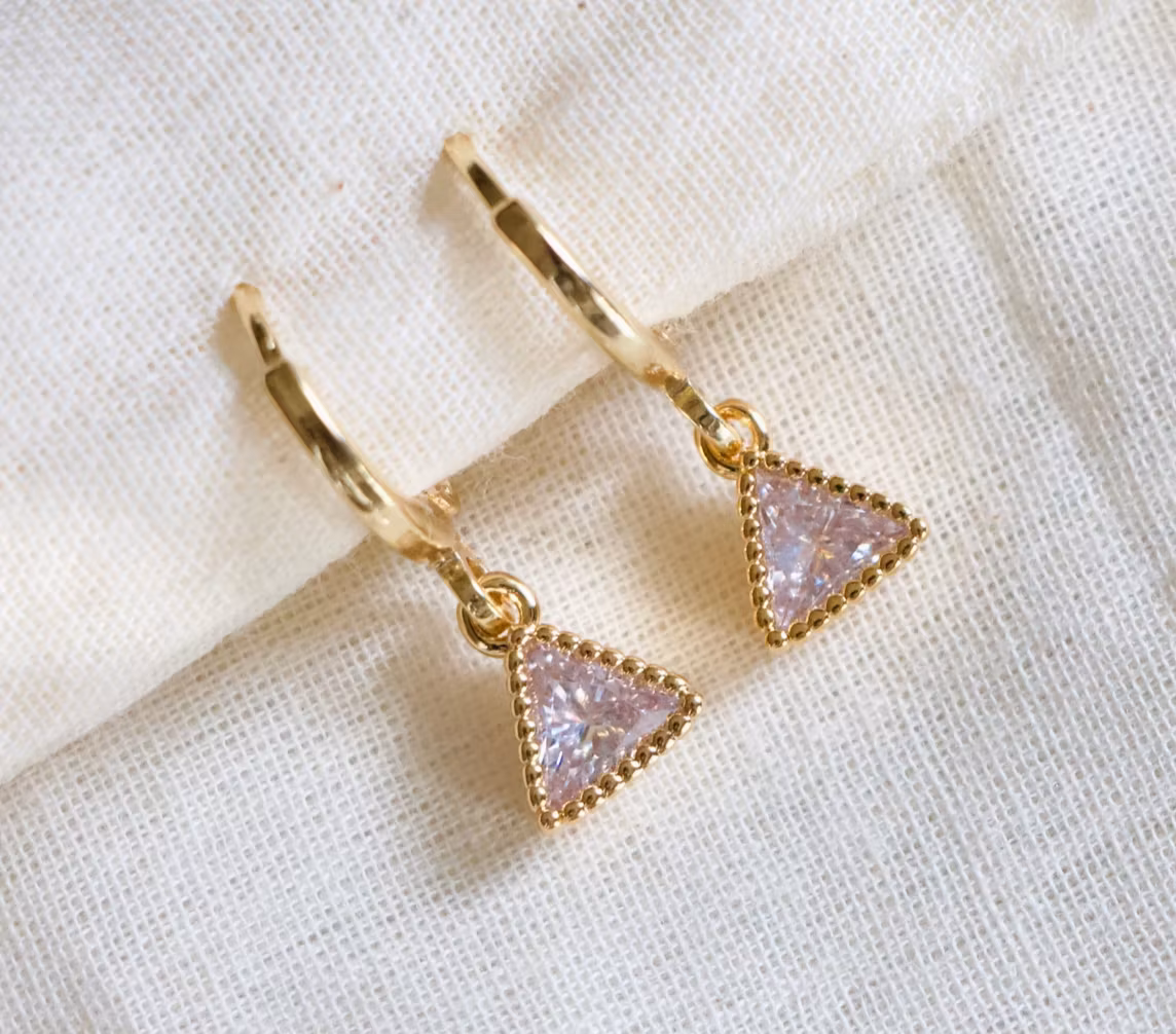 Mesa Blue - Triangle Gold Huggies