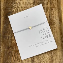 Parsley & Pepper - Friendship Bracelet - Gold Heart Grå