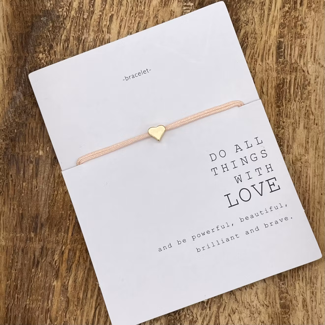 Parsley & Pepper - Friendship Bracelet - Heart -Peach