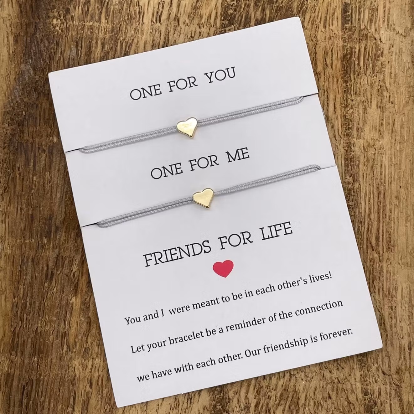 Parsley & Pepper - Friends for Life Bracelet - Grey Heart