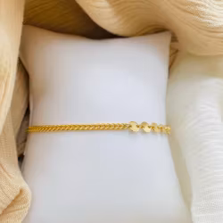 Kono & Co: Curb and Dot Gold Bracelet