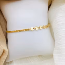 Kono & Co: Curb and Dot Gold Bracelet