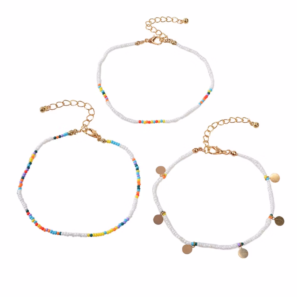 3pcs Bohemian Disc Charm  Bracelet