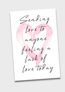 10pk "Sending love" kort