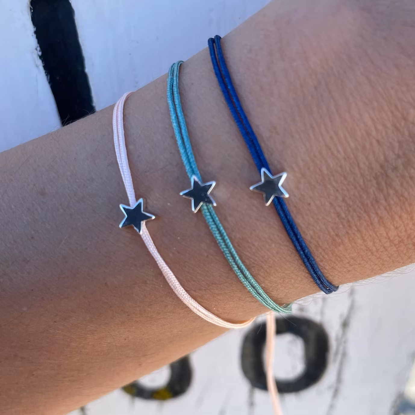 Parsley & Pepper - Friendship Bracelet - Silver Star - Blå