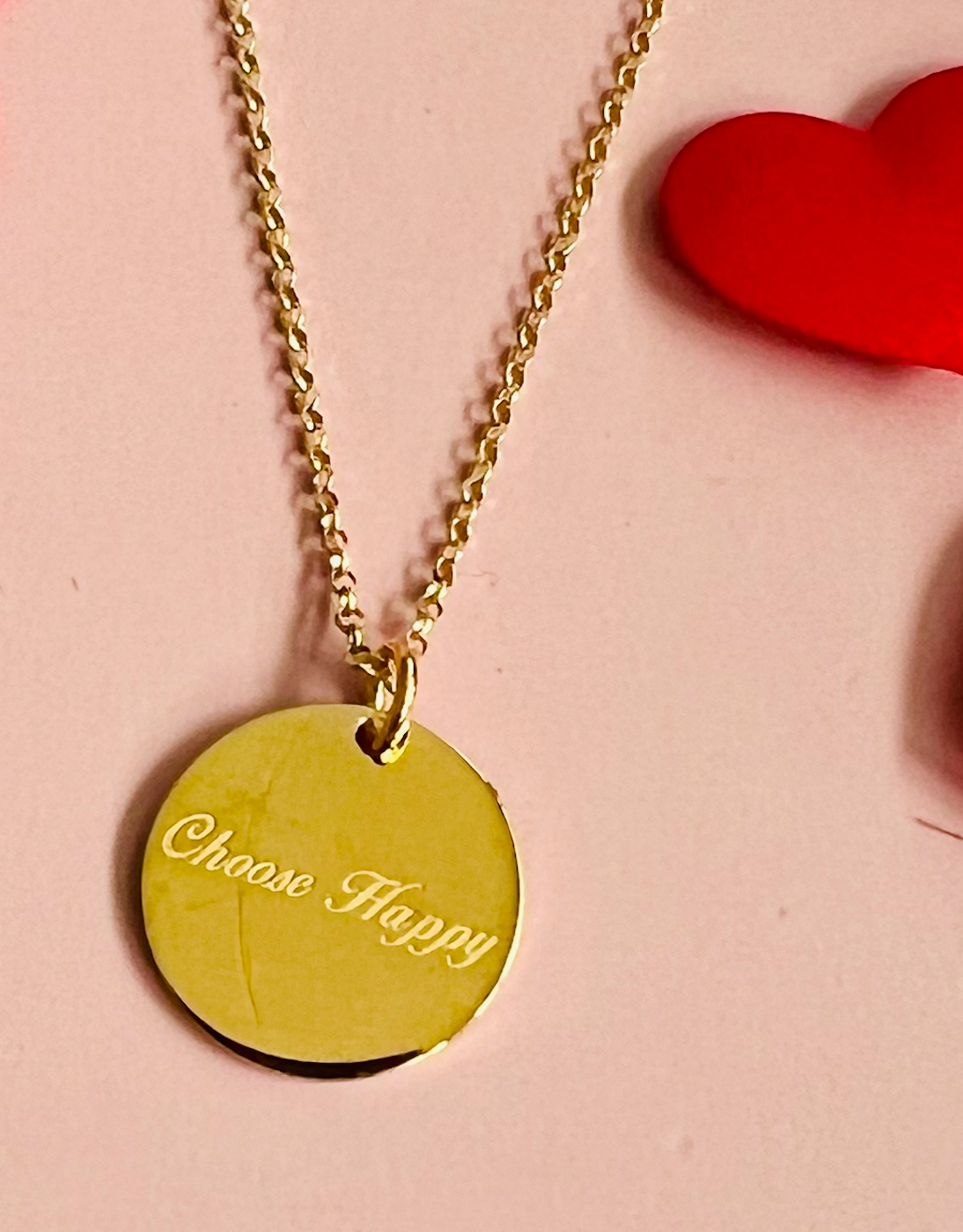 Soneto Jewelry Gullkede "Choose Happy"