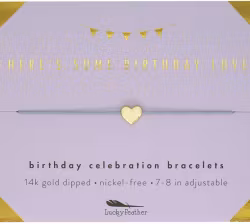 Lucky Feather - Birthday Love Bracelet - Heart