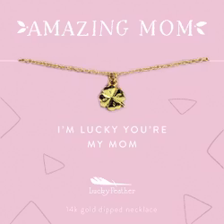 Lucky Feather - I'm lucky you are my mum necklace