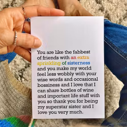 The Right Lines kort - ‘An Extra Sprinkling Of Sisterness’