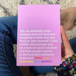 The Right Lines kort - "Never Stop Spreading Your Sparkle"
