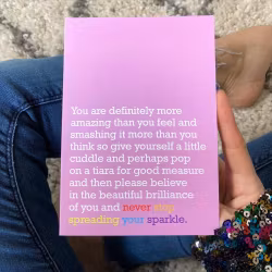 The Right Lines kort - "Never Stop Spreading Your Sparkle"