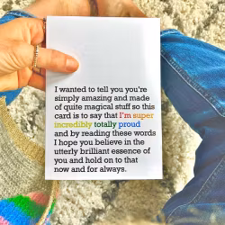 The Right Lines kort - "Super Incredibly Totally Proud"