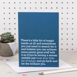 The Right Lines kort - "Trust Your Little Bit of Magic"