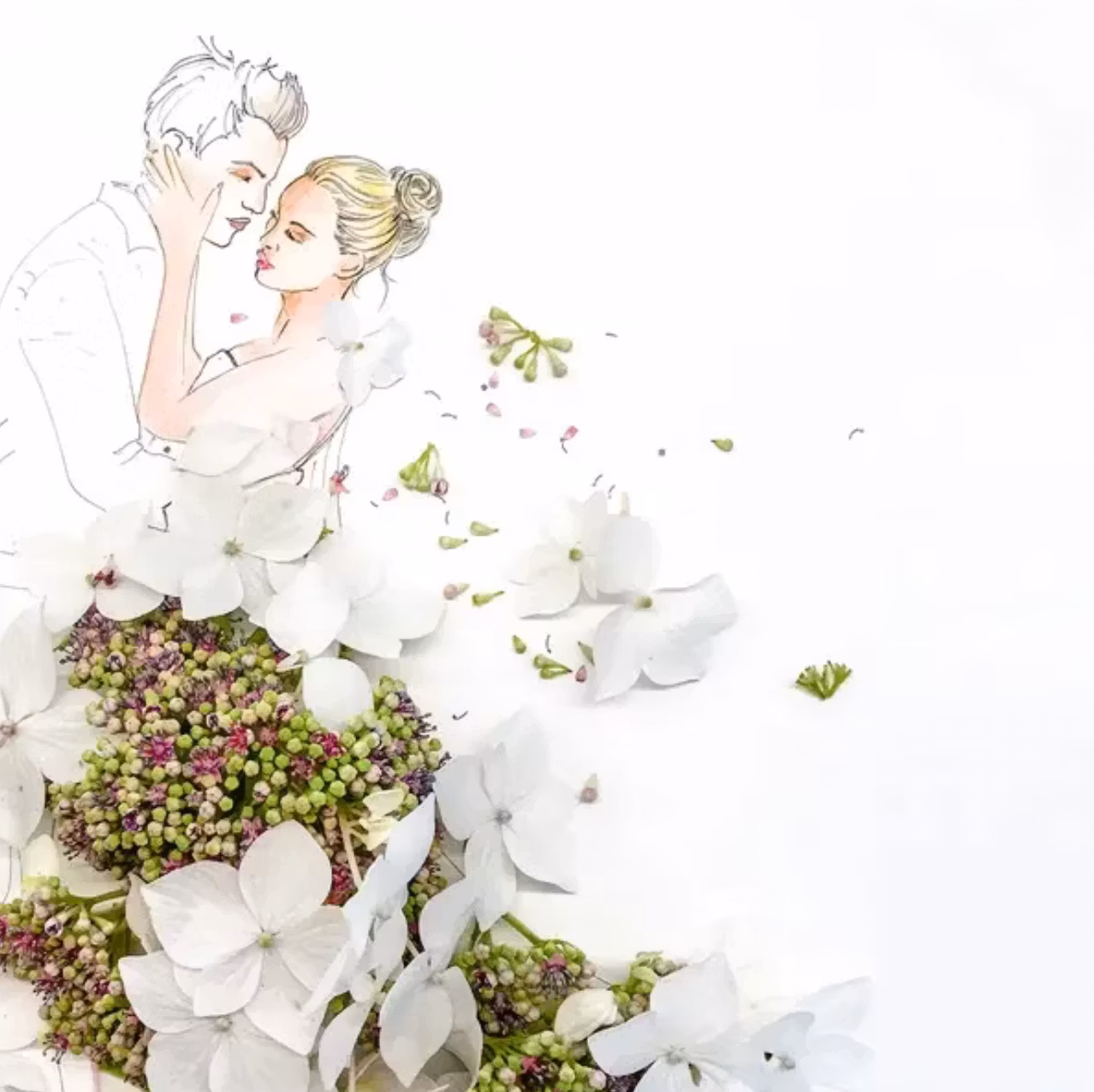 Lütteblüten kort - Bryllupsdag