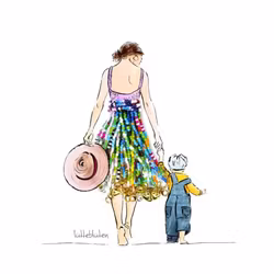 LĂŒtteblĂŒten kort - Ei hĂ„nd Ă„ holde i