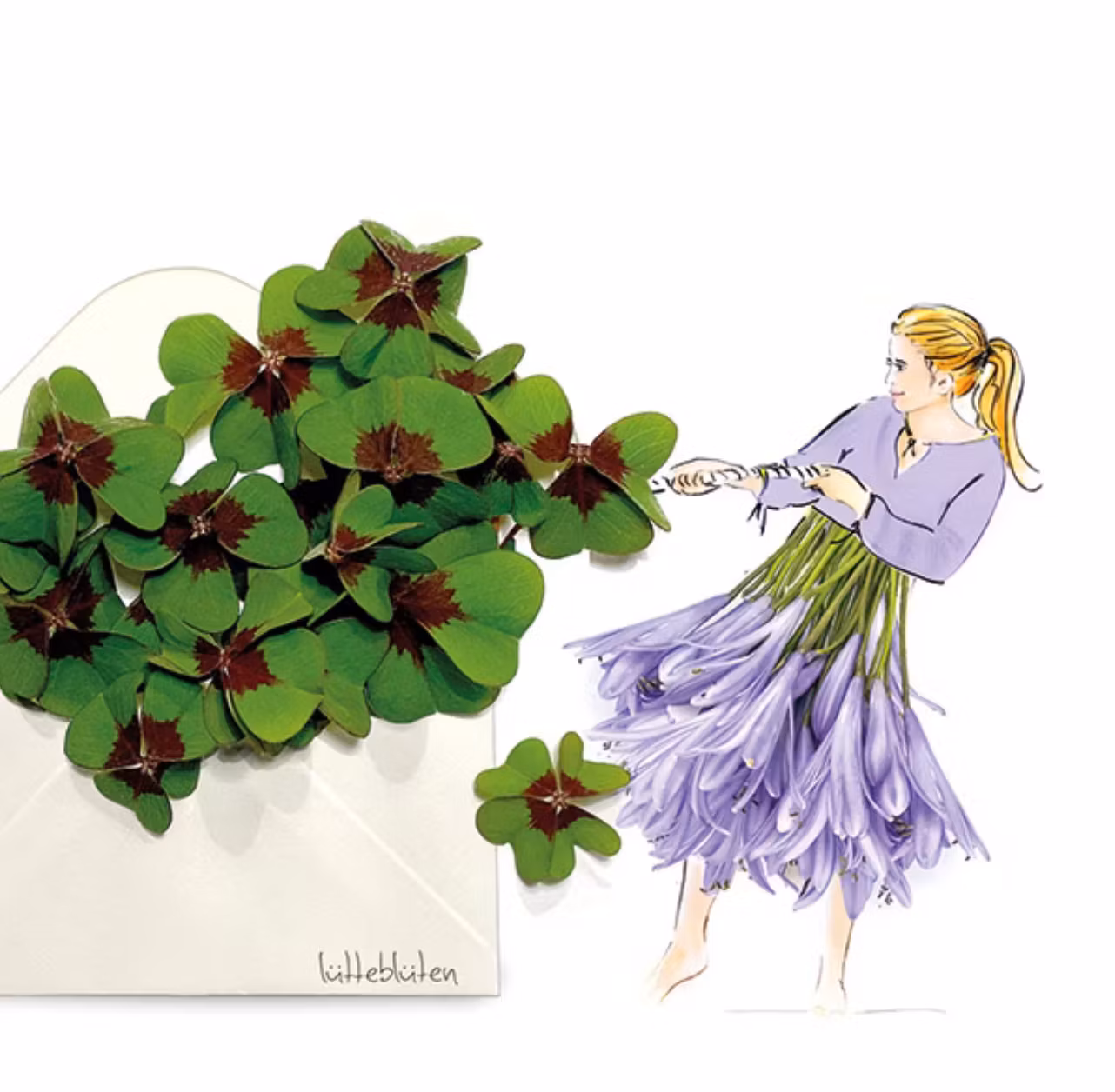 Lütteblüten kort - Blomsterhilsen