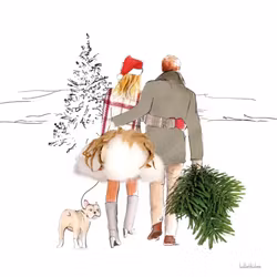 Lütteblüten kort - Julestemning