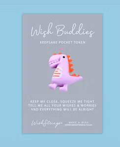 Wishstring Wishing Buddies Pockethug - Purple Dinosaur
