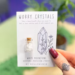 Molly & Izzie - Worry Crystal - White Moonstone