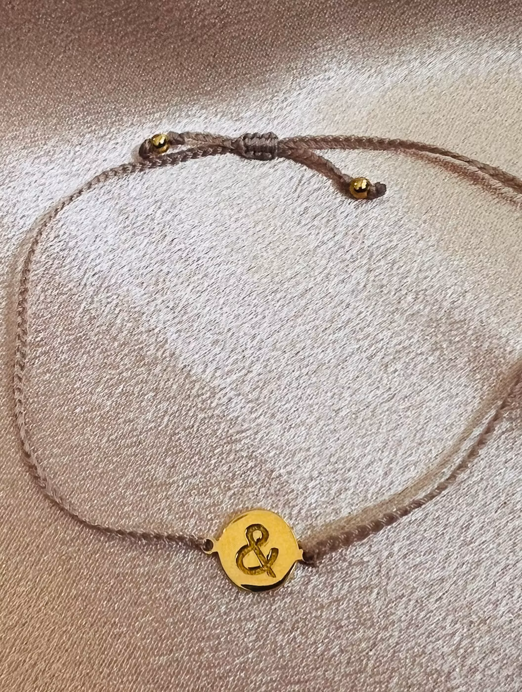Bali Bliss Armbånd - Gammelrosa -  Gullbelagt & Symbol