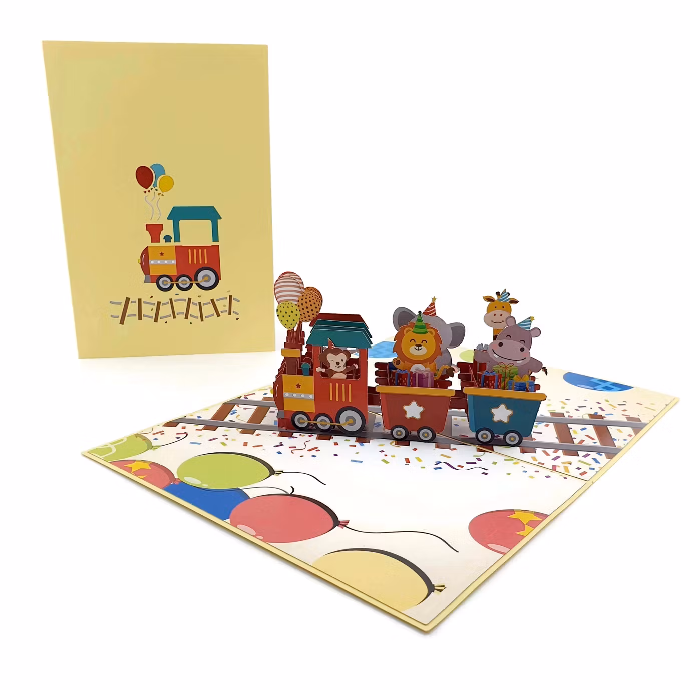 Color Pop Cards - Birthday Train