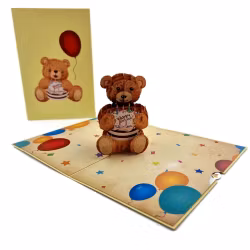 Color Pop Cards - Birthday Teddy