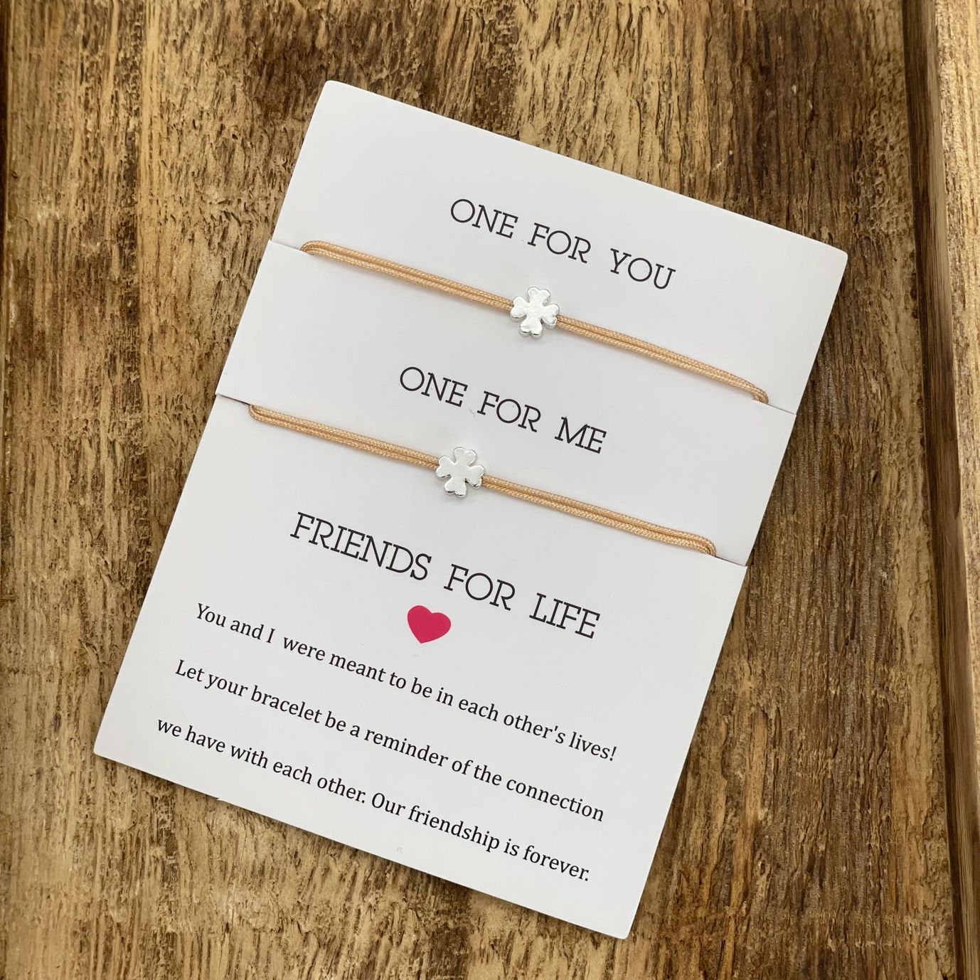 Parsley & Pepper - Friends for Life Bracelet - Kløver - Beige