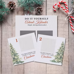 DIY - Advent Kalender - 24pk skrapekort