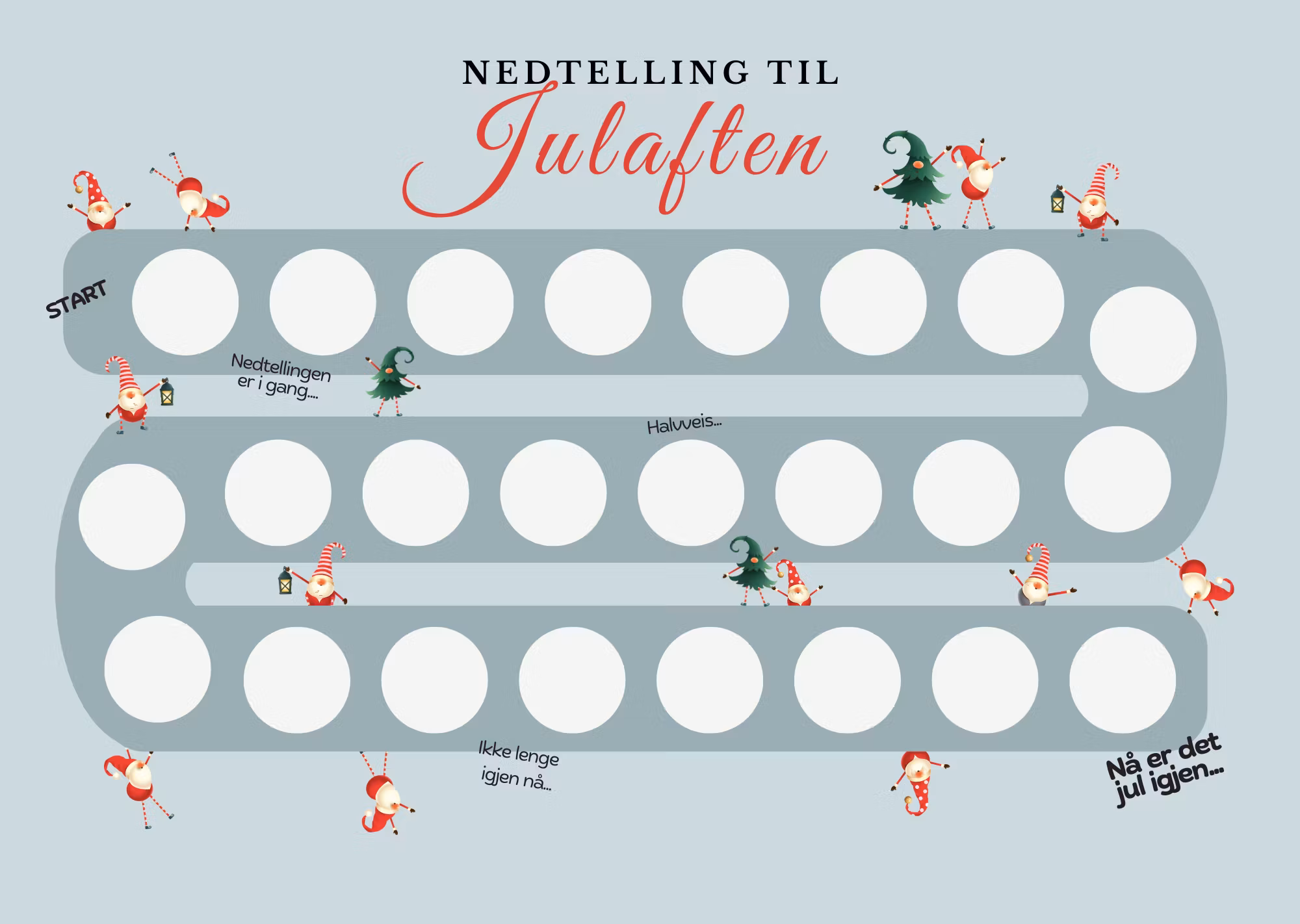 Scratch-off Julekalender - Nedtelling til Julaften