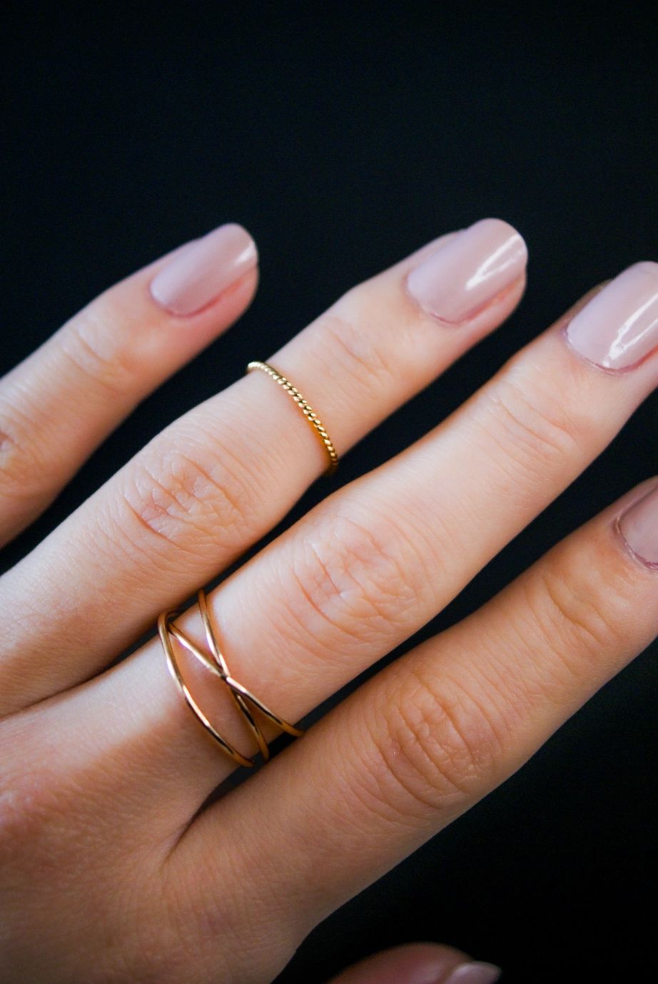 Hannah Naomi Twist Gold ring - size 9.5