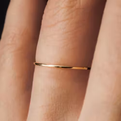 Ultra Thin Stacking Gold ring - size 10