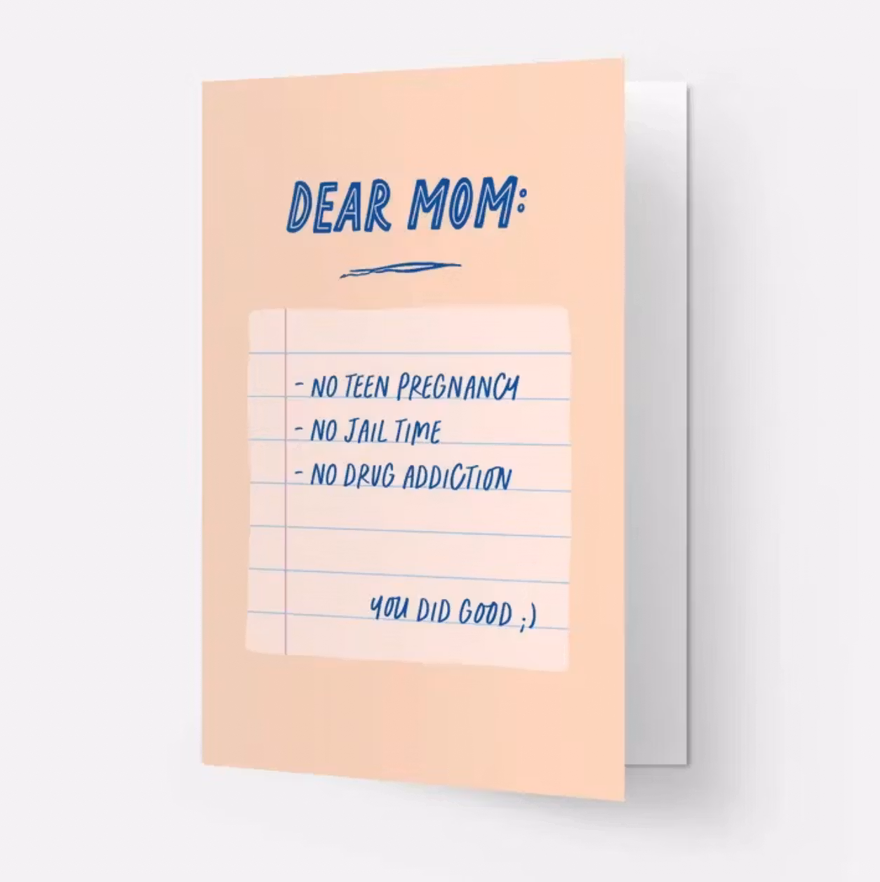 Kaart Blanche - Dear mom you did good