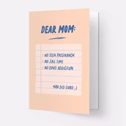 Kaart Blanche - Dear mom you did good