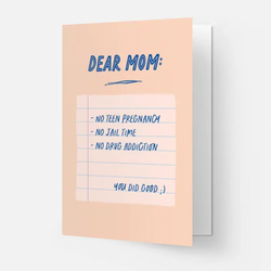 Kaart Blanche - Dear mom you did good