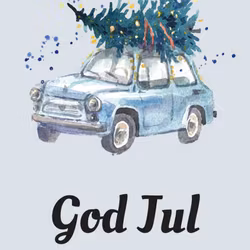 Julebil Til-fra-lapper - 10pk