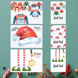 Kortpakke: 3 x Vippskort + 30 x Til-fra-lapper