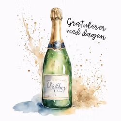 6pk Gratulerer med dagen kort