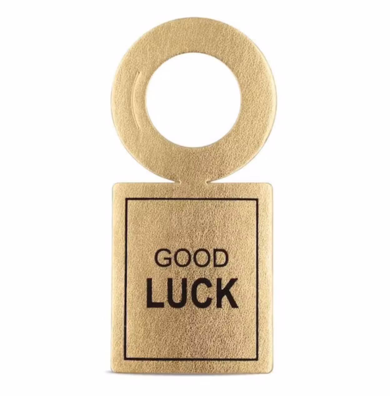Vinstrip - Flaskekort Gull - "Good luck"