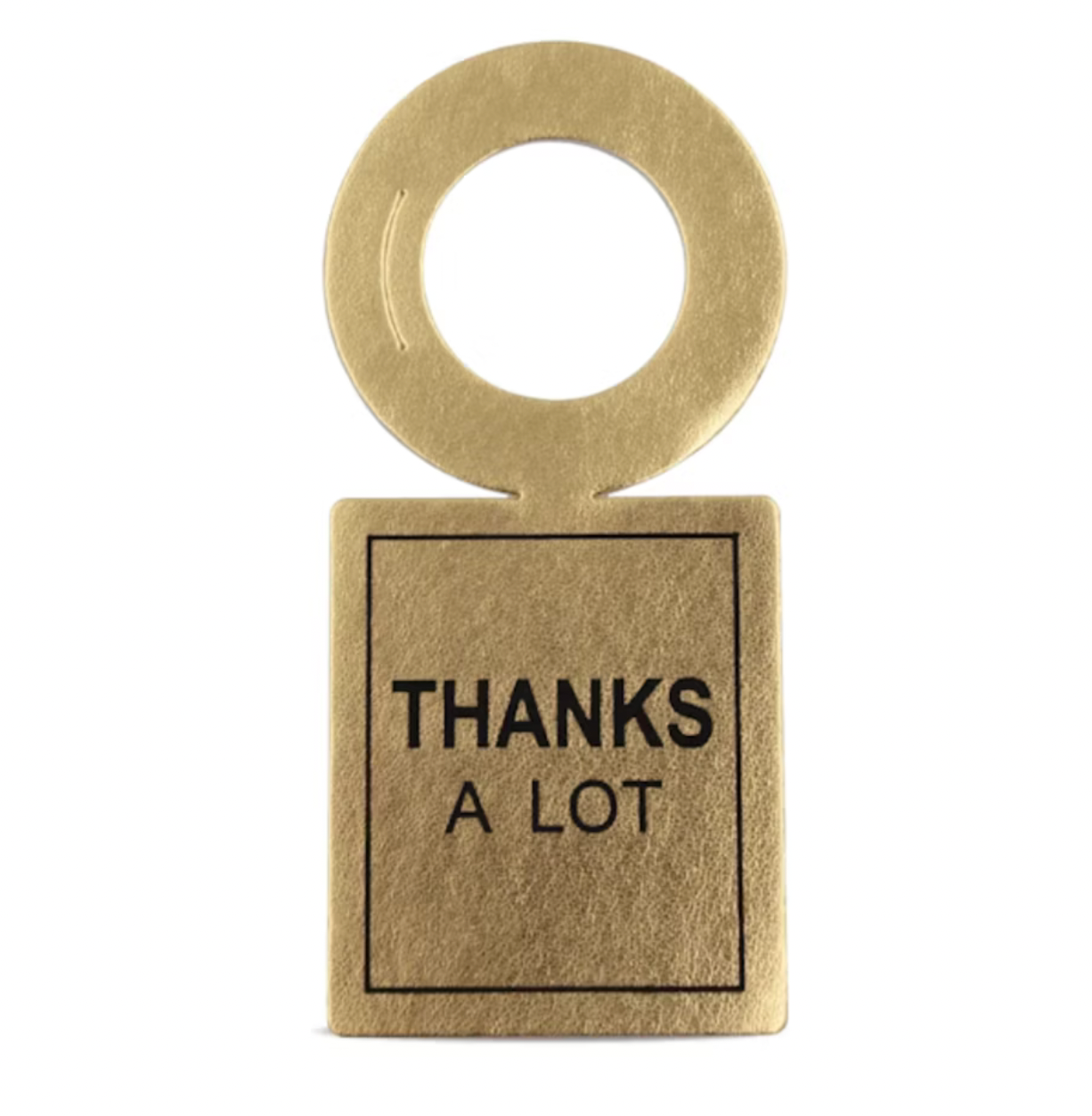 Vinstrip - Flaskekort Gull - "Thanks a lot"