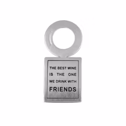 Vinstrip - Flaskekort Sølv - The best wine is