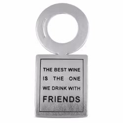 Vinstrip - Flaskekort Sølv - The best wine is