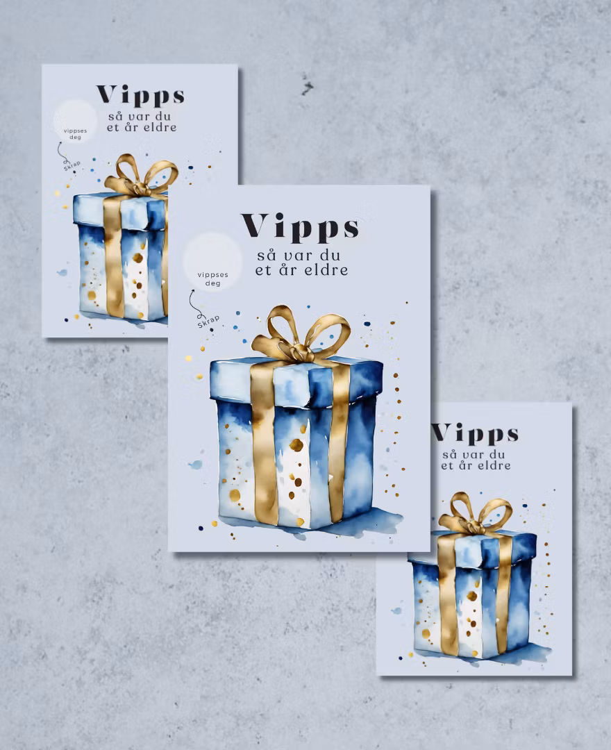 3pk Vipps Skrapekort - Birthday Presents