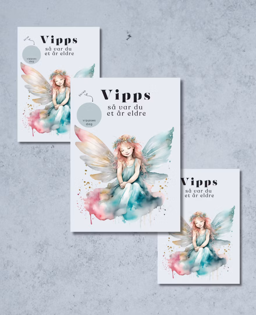 3pk Vipps Skrapekort - Fairy